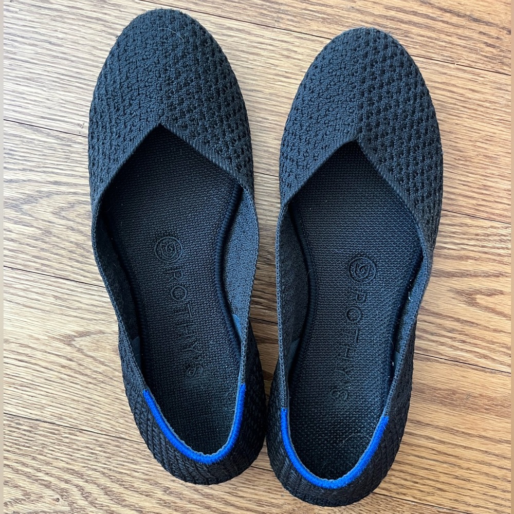 Rothy's Black and Blue Flats